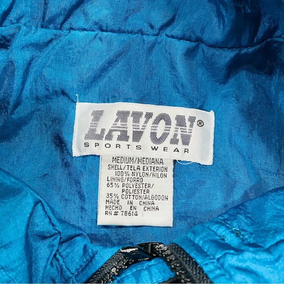 Vintage Lavon Sport Sportswear Windbreaker Jacket Geometric medium Nylon - Picture 2 of 6